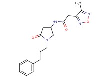 2-(4-methyl-1,2,5-oxadiazol-3-yl)-N-[5-oxo-1-(3-phenylpropyl)-3-pyrrolidinyl]acetamide