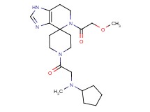 N-{2-[5-(methoxyacetyl)-1,5,6,7-tetrahydro-1'H-spiro[imidazo[4,5-c]pyridine-4,4'-piperidin]-1'-yl]-2-oxoethyl}-N-methylcyclopentanamine