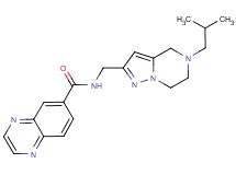 N-[(5-isobutyl-4,5,6,7-tetrahydropyrazolo[1,5-a]pyrazin-2-yl)methyl]quinoxaline-6-carboxamide