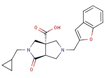 (3aS*,6aS*)-5-(1-benzofuran-2-ylmethyl)-2-(cyclopropylmethyl)-1-oxohexahydropyrrolo[3,4-c]pyrrole-3a(1H)-carboxylic acid