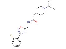 N-{[3-(2-fluorophenyl)-1,2,4-oxadiazol-5-yl]methyl}-2-(1-isopropyl-4-piperidinyl)acetamide