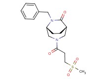 (1S*,5R*)-6-benzyl-3-[3-(methylsulfonyl)propanoyl]-3,6-diazabicyclo[3.2.2]nonan-7-one