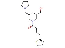 {(3S*,5R*)-5-(1-pyrrolidinylmethyl)-1-[4-(2-thienyl)butanoyl]-3-piperidinyl}methanol