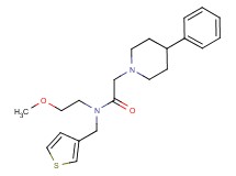 N-(2-methoxyethyl)-2-(4-phenyl-1-piperidinyl)-N-(3-thienylmethyl)acetamide