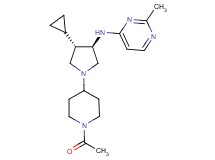 N-[rel-(3R,4S)-1-(1-acetyl-4-piperidinyl)-4-cyclopropyl-3-pyrrolidinyl]-2-methyl-4-pyrimidinamine dihydrochloride