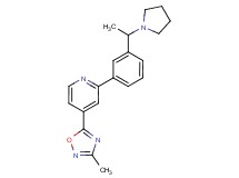 4-(3-methyl-1,2,4-oxadiazol-5-yl)-2-[3-(1-pyrrolidin-1-ylethyl)phenyl]pyridine