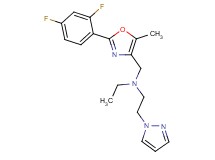 N-{[2-(2,4-difluorophenyl)-5-methyl-1,3-oxazol-4-yl]methyl}-N-ethyl-2-(1H-pyrazol-1-yl)ethanamine