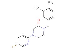 1-(3,4-dimethylbenzyl)-4-(5-fluoro-2-pyridinyl)-2-piperazinone