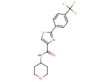 N-(tetrahydro-2H-pyran-4-yl)-2-[4-(trifluoromethyl)phenyl]-1,3-thiazole-4-carboxamide