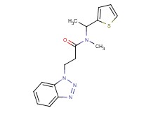 3-(1H-1,2,3-benzotriazol-1-yl)-N-methyl-N-[1-(2-thienyl)ethyl]propanamide