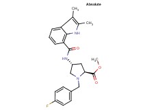 methyl (4R)-4-{[(2,3-dimethyl-1H-indol-7-yl)carbonyl]amino}-1-(4-fluorobenzyl)-L-prolinate
