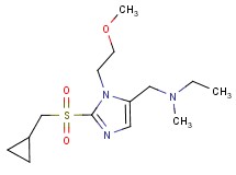 N-{[2-[(cyclopropylmethyl)sulfonyl]-1-(2-methoxyethyl)-1H-imidazol-5-yl]methyl}-N-methylethanamine
