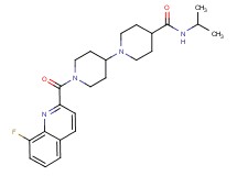 1'-[(8-fluoro-2-quinolinyl)carbonyl]-N-isopropyl-1,4'-bipiperidine-4-carboxamide