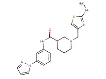 1-{[2-(methylamino)-1,3-thiazol-4-yl]methyl}-N-[3-(1H-pyrazol-1-yl)phenyl]piperidine-3-carboxamide