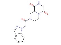 8-(1H-indazol-1-ylacetyl)tetrahydro-2H-pyrazino[1,2-a]pyrazine-1,4(3H,6H)-dione