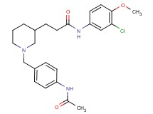 3-{1-[4-(acetylamino)benzyl]-3-piperidinyl}-N-(3-chloro-4-methoxyphenyl)propanamide