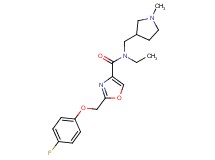N-ethyl-2-[(4-fluorophenoxy)methyl]-N-[(1-methylpyrrolidin-3-yl)methyl]-1,3-oxazole-4-carboxamide