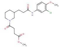 methyl 4-(3-{3-[(3-chloro-4-methoxyphenyl)amino]-3-oxopropyl}-1-piperidinyl)-4-oxobutanoate