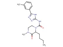 2-butyl-4-methyl-N-[5-(3-methylphenyl)-4H-1,2,4-triazol-3-yl]-3-oxopiperazine-1-carboxamide