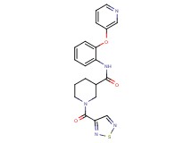 N-[2-(3-pyridinyloxy)phenyl]-1-(1,2,5-thiadiazol-3-ylcarbonyl)-3-piperidinecarboxamide