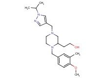 2-[4-[(1-isopropyl-1H-pyrazol-4-yl)methyl]-1-(4-methoxy-3-methylbenzyl)-2-piperazinyl]ethanol