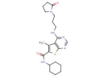 N-cyclohexyl-5-methyl-4-{[3-(2-oxo-1-pyrrolidinyl)propyl]amino}thieno[2,3-d]pyrimidine-6-carboxamide