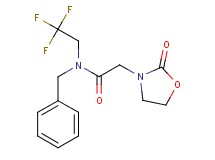 N-benzyl-2-(2-oxo-1,3-oxazolidin-3-yl)-N-(2,2,2-trifluoroethyl)acetamide