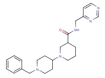 1'-benzyl-N-(pyrimidin-4-ylmethyl)-1,4'-bipiperidine-3-carboxamide