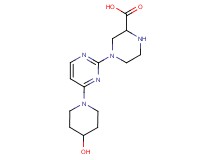 4-[4-(4-hydroxypiperidin-1-yl)pyrimidin-2-yl]piperazine-2-carboxylic acid