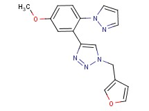 1-(3-furylmethyl)-4-[5-methoxy-2-(1H-pyrazol-1-yl)phenyl]-1H-1,2,3-triazole