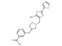 3-[(1-{[5-methyl-2-(2-thienyl)-1,3-oxazol-4-yl]methyl}pyrrolidin-3-yl)methyl]benzamide