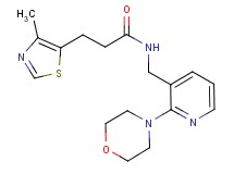 3-(4-methyl-1,3-thiazol-5-yl)-N-{[2-(4-morpholinyl)-3-pyridinyl]methyl}propanamide
