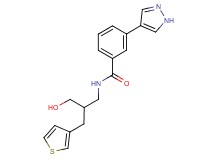N-[3-hydroxy-2-(3-thienylmethyl)propyl]-3-(1H-pyrazol-4-yl)benzamide