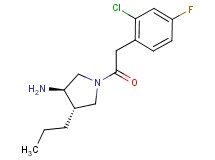 (3R*,4S*)-1-[(2-chloro-4-fluorophenyl)acetyl]-4-propylpyrrolidin-3-amine