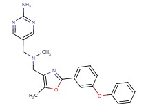 5-[(methyl{[5-methyl-2-(3-phenoxyphenyl)-1,3-oxazol-4-yl]methyl}amino)methyl]pyrimidin-2-amine