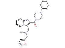 ({2-[(4-cyclohexyl-1-piperazinyl)carbonyl]imidazo[1,2-a]pyridin-3-yl}methyl)(5-isoxazolylmethyl)methylamine