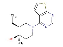 (3S*,4R*)-3-ethyl-4-methyl-1-thieno[2,3-d]pyrimidin-4-ylpiperidin-4-ol