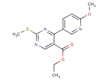 ethyl 4-(6-methoxypyridin-3-yl)-2-(methylthio)pyrimidine-5-carboxylate