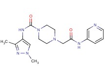 N-(1,3-dimethyl-1H-pyrazol-4-yl)-4-[2-oxo-2-(pyridin-3-ylamino)ethyl]piperazine-1-carboxamide