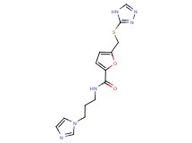 N-[3-(1H-imidazol-1-yl)propyl]-5-[(4H-1,2,4-triazol-3-ylthio)methyl]-2-furamide