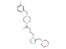 4-[(1-{4-[4-(3-fluorobenzyl)-1-piperazinyl]-4-oxobutyl}-1H-tetrazol-5-yl)methyl]morpholine