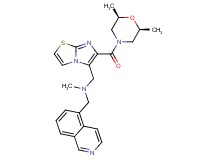 1-(6-{[(2R*,6S*)-2,6-dimethyl-4-morpholinyl]carbonyl}imidazo[2,1-b][1,3]thiazol-5-yl)-N-(5-isoquinolinylmethyl)-N-methylmethanamine