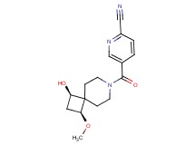 5-{[(1R*,3S*)-1-hydroxy-3-methoxy-7-azaspiro[3.5]non-7-yl]carbonyl}pyridine-2-carbonitrile