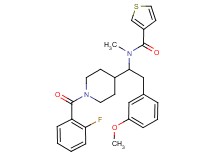 N-[1-[1-(2-fluorobenzoyl)-4-piperidinyl]-2-(3-methoxyphenyl)ethyl]-N-methyl-3-thiophenecarboxamide