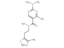 2-(dimethylamino)-N,4-dimethyl-N-[2-(4-methyl-1,3-thiazol-5-yl)ethyl]-5-pyrimidinecarboxamide