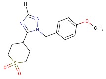 5-(1,1-dioxidotetrahydro-2H-thiopyran-4-yl)-1-(4-methoxybenzyl)-1H-1,2,4-triazole