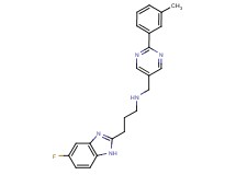 3-(5-fluoro-1H-benzimidazol-2-yl)-N-{[2-(3-methylphenyl)pyrimidin-5-yl]methyl}propan-1-amine