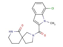 2-[(7-chloro-1-methyl-1H-indol-2-yl)carbonyl]-2,7-diazaspiro[4.5]decan-6-one