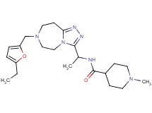 N-(1-{7-[(5-ethyl-2-furyl)methyl]-6,7,8,9-tetrahydro-5H-[1,2,4]triazolo[4,3-d][1,4]diazepin-3-yl}ethyl)-1-methyl-4-piperidinecarboxamide