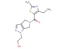 2-[5-[(4-ethyl-2-methyl-1,3-thiazol-5-yl)carbonyl]-5,6-dihydropyrrolo[3,4-c]pyrazol-1(4H)-yl]ethanol